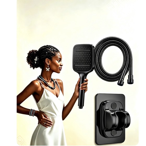 H22C black shower handle set,stock